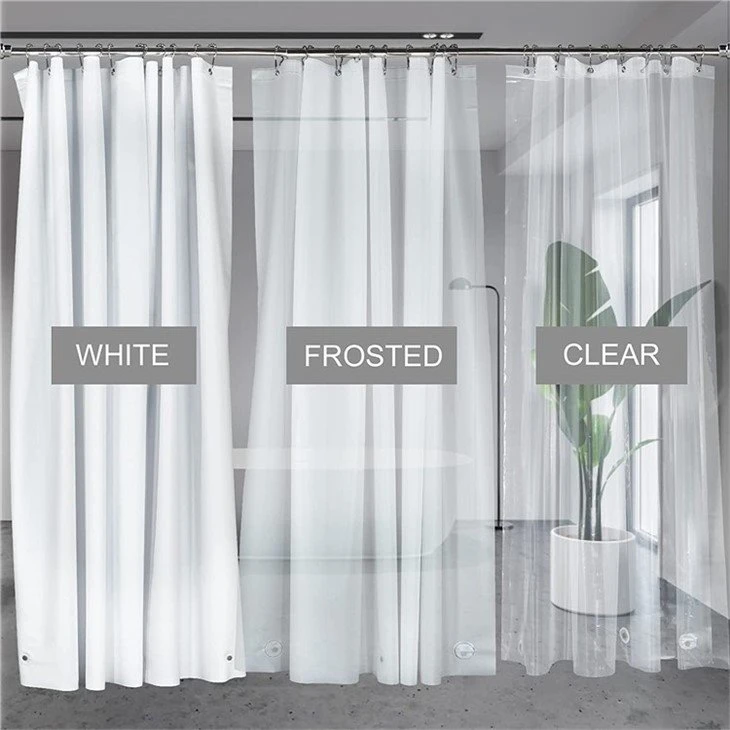 clear 8g peva shower curtain