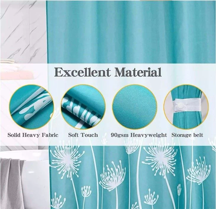 Blue Pattern Shower Curtain