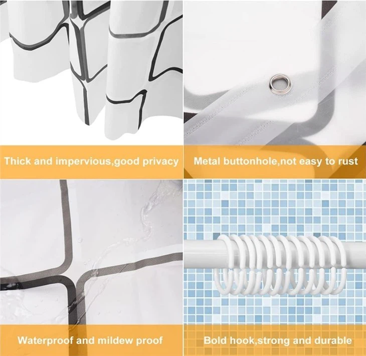 Anti-Mould Proof Resistant Bathroom Curtains